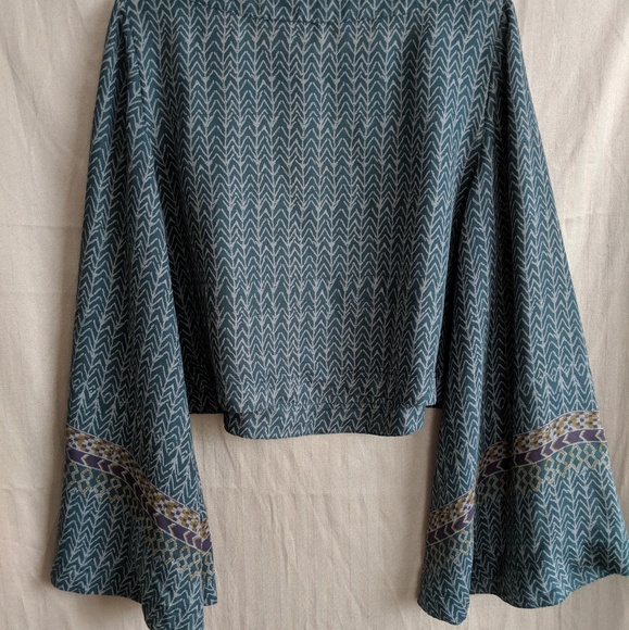 Free People Boho Style Crop Top Size M - Picture 5 of 6